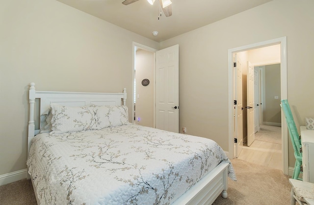 2047 Menlo Ave, Clovis, CA 93611 - carpeted bedroom with baseboards and ceiling fan