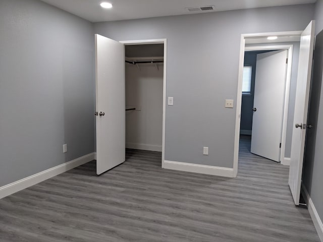 1468 Browning Ave, Clovis, CA 93611 - unfurnished bedroom featuring wood finished floors, recessed lighting, and a closet