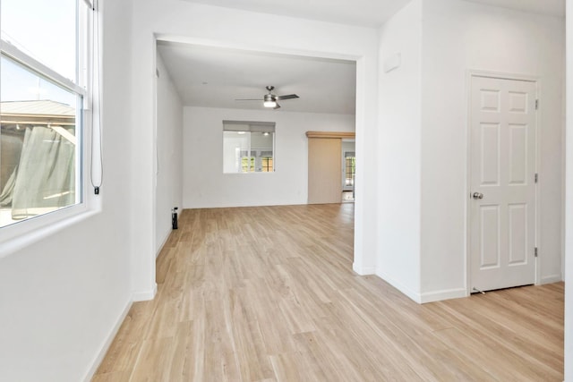 17 Medieval, Merced, CA 95341 - spare room featuring plenty of natural light, light wood-style flooring, and ceiling fan