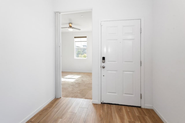 17 Medieval, Merced, CA 95341 - foyer featuring light wood-style flooring and ceiling fan