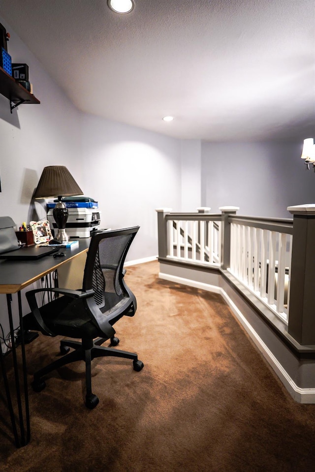 10080 N Dearing Ave, Fresno, CA 93730 - home office with carpet floors and recessed lighting