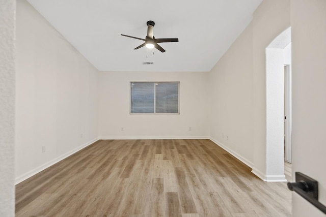 2540 E Seeger Ave, Visalia, CA 93292 - empty room featuring wood finished floors and ceiling fan