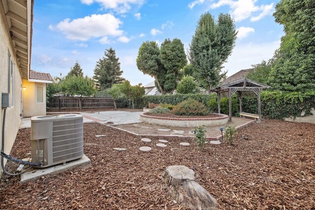 2540 E Seeger Ave, Visalia, CA 93292 - view of yard featuring a gazebo and a patio area