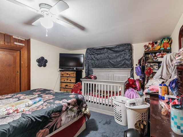 2004 E Clinton Ave, Fresno, CA 93703 - bedroom featuring carpet and ceiling fan