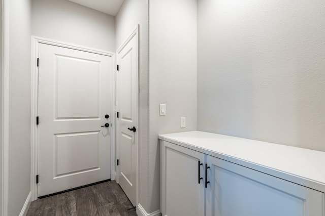 3430 Hermosa Ave, Clovis, CA 93619 - doorway to outside with dark wood finished floors and baseboards