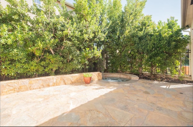 1682 N Dutch Ave, Clovis, CA 93619 - view of patio featuring an in-ground hot tub
