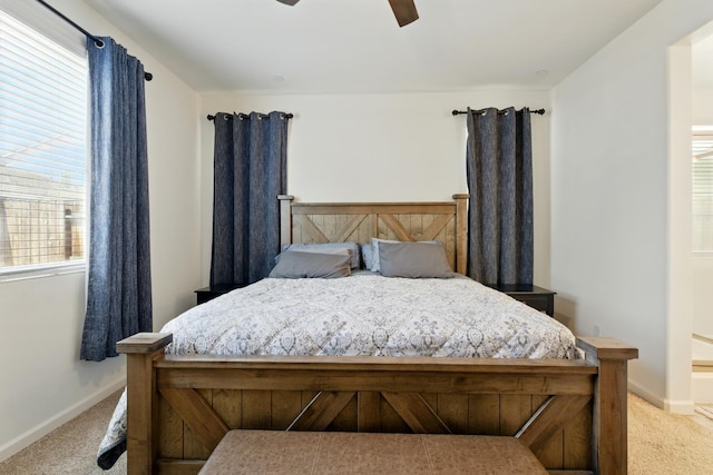4146 Dennis Ave, Clovis, CA 93619 - bedroom featuring carpet, multiple windows, and a ceiling fan