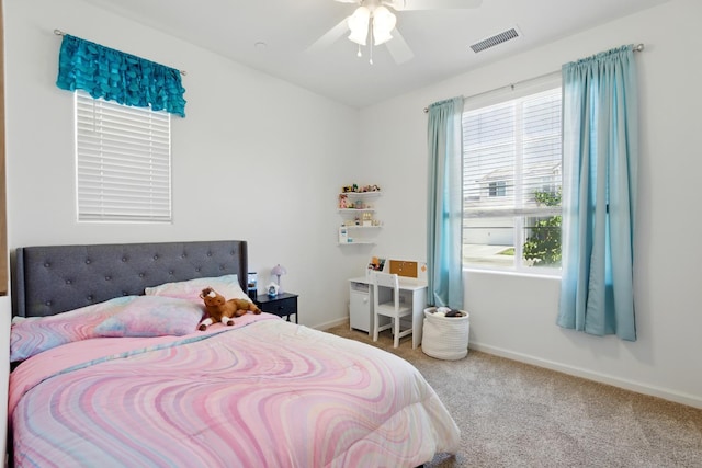 4146 Dennis Ave, Clovis, CA 93619 - carpeted bedroom featuring baseboards and a ceiling fan