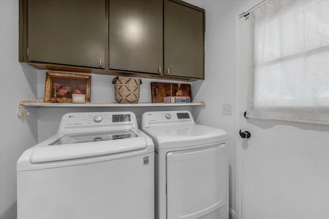 1448 Ashcroft Ave, Clovis, CA 93611 - laundry room featuring cabinet space and independent washer and dryer