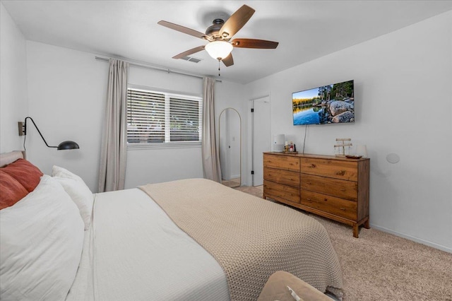 1448 Ashcroft Ave, Clovis, CA 93611 - bedroom featuring light carpet and a ceiling fan