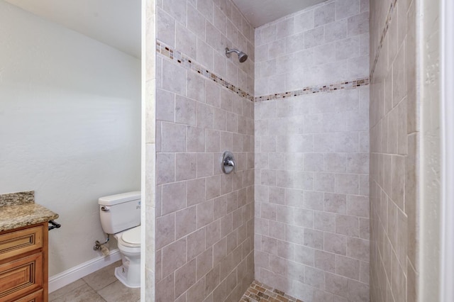 1437 N San Pablo Ave, Fresno, CA 93728 - full bathroom featuring tiled shower, vanity, and tile patterned flooring
