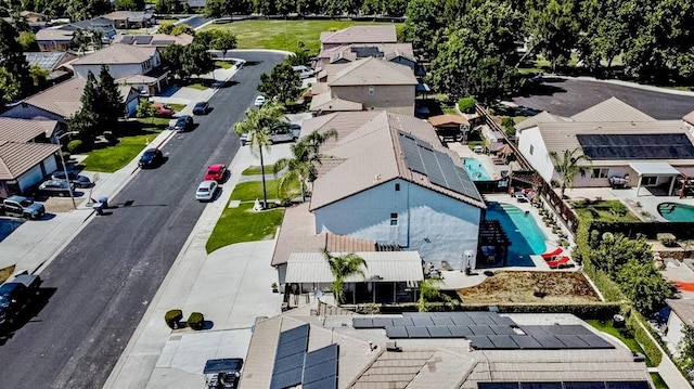 2457 Carson Ave, Clovis, CA 93611 - aerial perspective of suburban area with a pool area