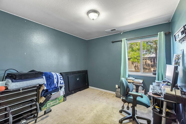 3787 Via Capitola, Madera, CA 93637 - carpeted home office with baseboards and a textured ceiling