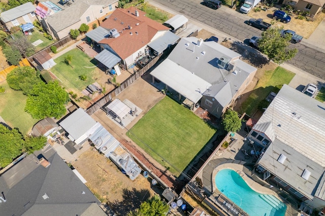 4115 E Montecito Ave, Fresno, CA 93702 - aerial perspective of suburban area with a pool