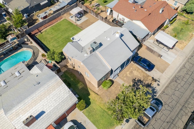4115 E Montecito Ave, Fresno, CA 93702 - aerial view of residential area with a pool