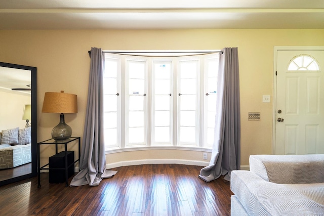 4115 E Montecito Ave, Fresno, CA 93702 - foyer featuring plenty of natural light and dark wood-style floors