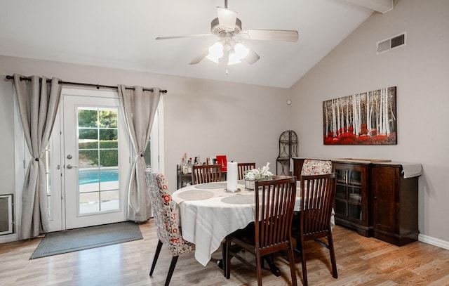 2816 Monocott, Madera, CA 93637 - dining area with light wood-style floors and a ceiling fan