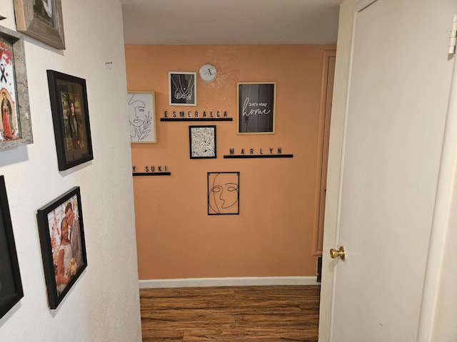432 Brimmer Rd, Merced, CA 95341 - corridor with wood finished floors and baseboards