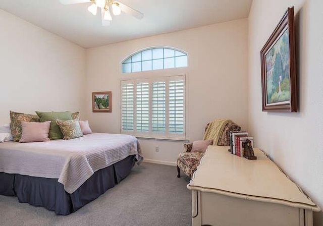 5214 N Via Trevi, Fresno, CA 93711 - bedroom featuring carpet and ceiling fan