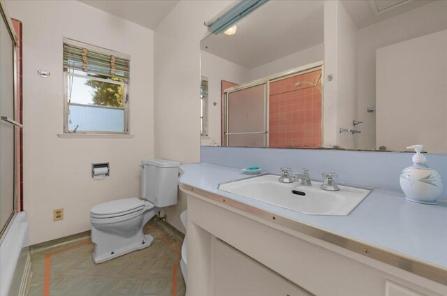 5481 E Geary St, Fresno, CA 93727 - bathroom featuring a shower with shower door and vanity