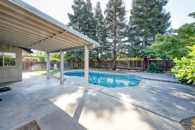 9340 N Jackson Ave, Fresno, CA 93720 - view of pool with a patio and a fenced backyard