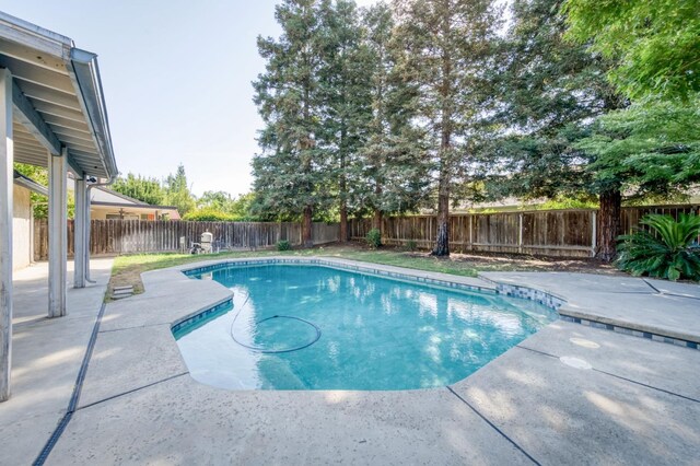 9340 N Jackson Ave, Fresno, CA 93720 - view of pool with a patio and a fenced backyard