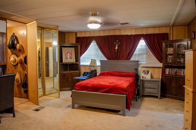 371 Bethel Ave Unit 62, Sanger, CA 93657 - bedroom with carpet floors and wooden walls