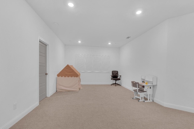 6569 E Lyell Ave, Fresno, CA 93727 - rec room with recessed lighting and carpet
