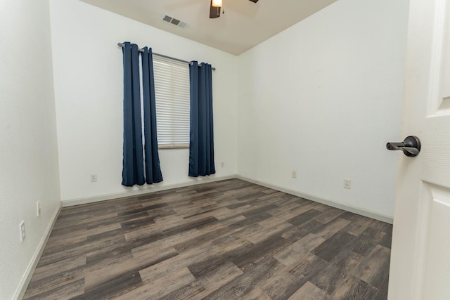 1774 Castle Way, Lemoore, CA 93245 - empty room with wood finished floors and a ceiling fan