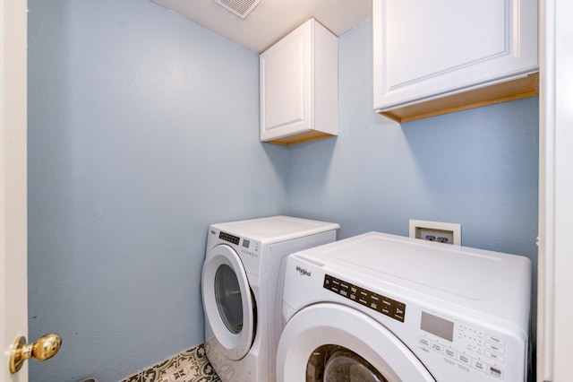 7718 N Constance Ave, Fresno, CA 93722 - laundry area with cabinet space and washer and dryer