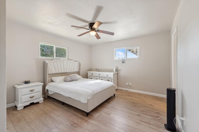 8620 La Vaca Way, Hanford, CA 93230 - bedroom with light wood finished floors and a ceiling fan
