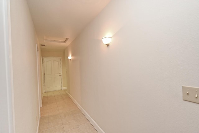 8037 E Morab Ave, Clovis, CA 93619 - hall with light tile patterned floors and attic access