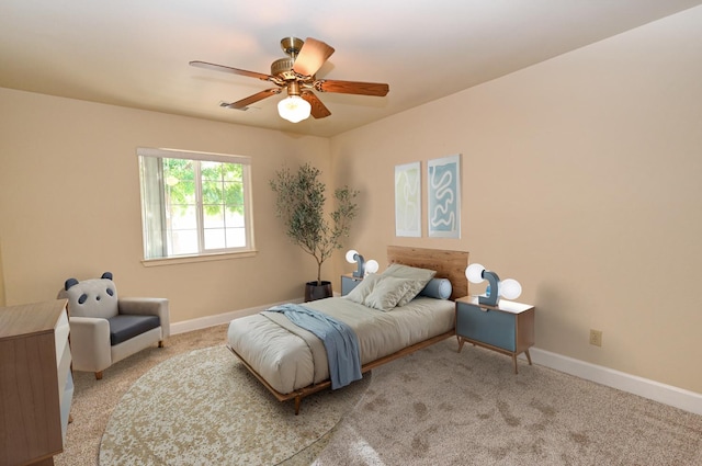 8037 E Morab Ave, Clovis, CA 93619 - bedroom with carpet floors and a ceiling fan