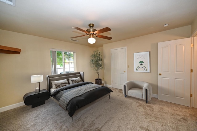 8037 E Morab Ave, Clovis, CA 93619 - bedroom featuring light carpet and a ceiling fan
