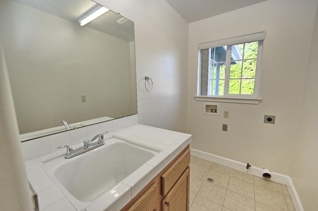 8037 E Morab Ave, Clovis, CA 93619 - bathroom with vanity and tile patterned floors