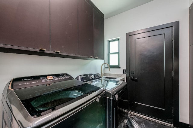 1292 E Valley Forge Dr, Fresno, CA 93720 - laundry area featuring cabinet space and washing machine and dryer