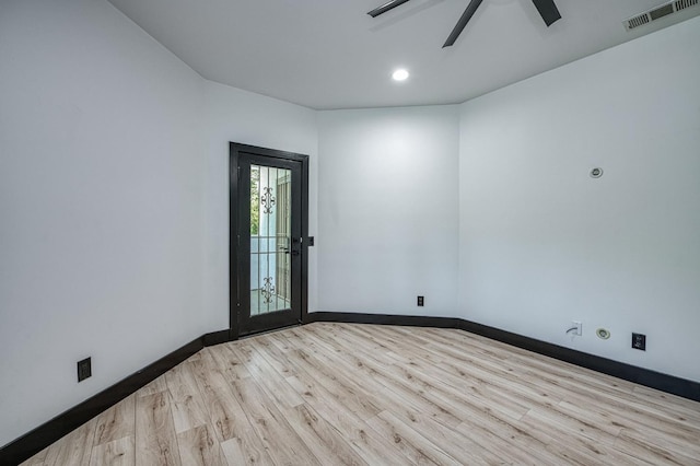 1292 E Valley Forge Dr, Fresno, CA 93720 - unfurnished room featuring ceiling fan, wood finished floors, and recessed lighting