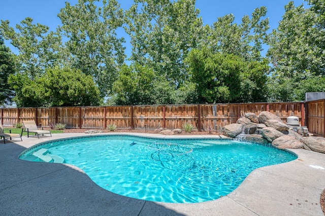1292 E Valley Forge Dr, Fresno, CA 93720 - view of swimming pool with a fenced backyard and a patio