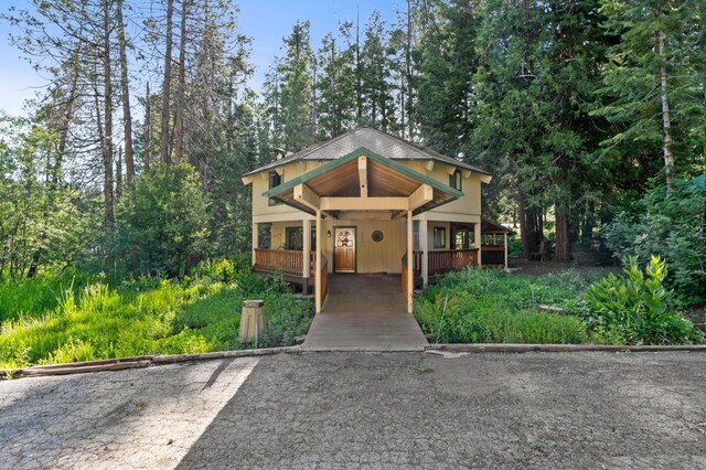 42215 Rock Ledge Rd, Shaver Lake, CA 96161 - rustic home with covered porch