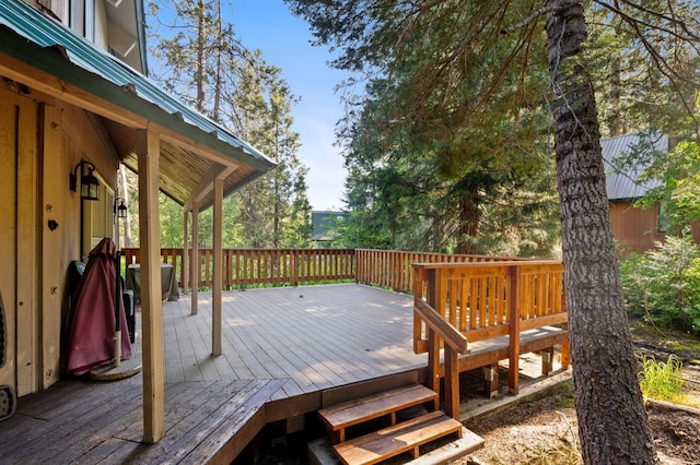 42215 Rock Ledge Rd, Shaver Lake, CA 96161 - view of wooden deck