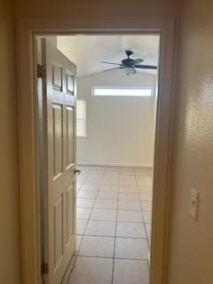 220 S Double Tree Way, Madera, CA 93637 - corridor with light tile patterned flooring and lofted ceiling