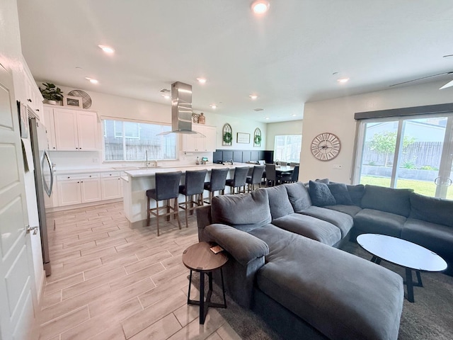 825 Spring St W, Madera, CA 93636 - living area featuring recessed lighting and light wood-style flooring