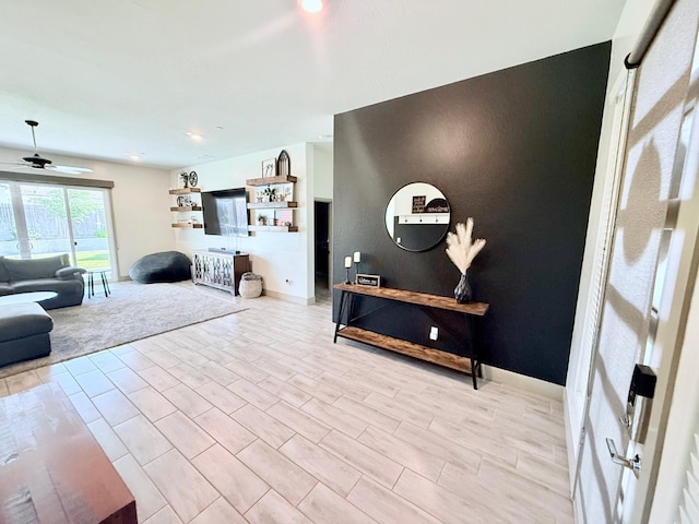 825 Spring St W, Madera, CA 93636 - living room featuring ceiling fan and recessed lighting