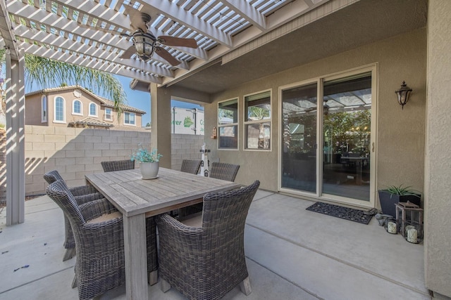 11337 N Cherry Sage Ave, Fresno, CA 93730 - view of patio / terrace featuring a pergola and outdoor dining space