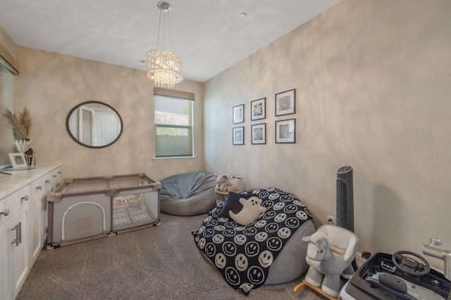 11337 N Cherry Sage Ave, Fresno, CA 93730 - sitting room featuring carpet flooring and a chandelier