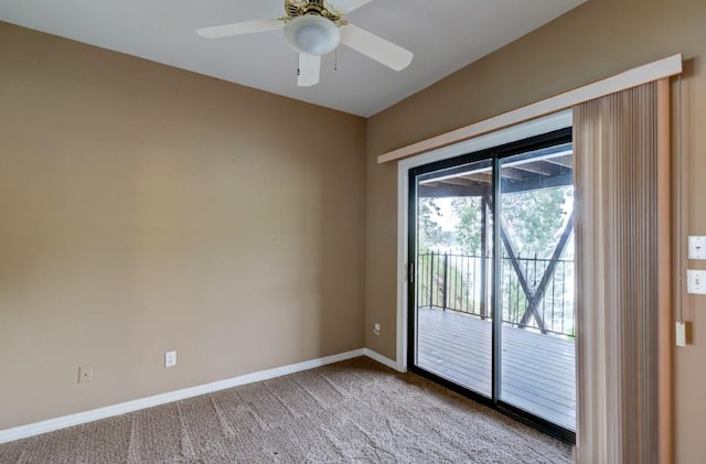 27415 Sky Harbour Rd, Friant, CA 93626 - carpeted spare room with baseboards and a ceiling fan