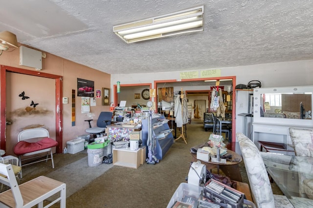 43125 Rd 80, Dinuba, CA 93618 - miscellaneous room featuring a textured ceiling and carpet floors