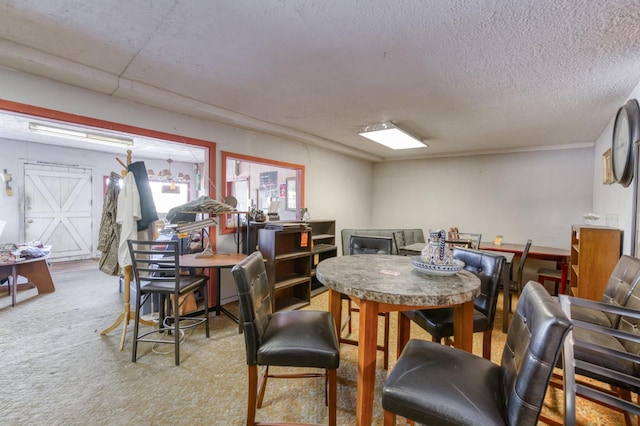 43125 Rd 80, Dinuba, CA 93618 - carpeted dining space with a textured ceiling