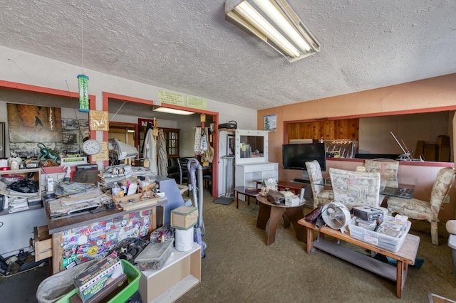 43125 Rd 80, Dinuba, CA 93618 - living area with a textured ceiling and carpet floors