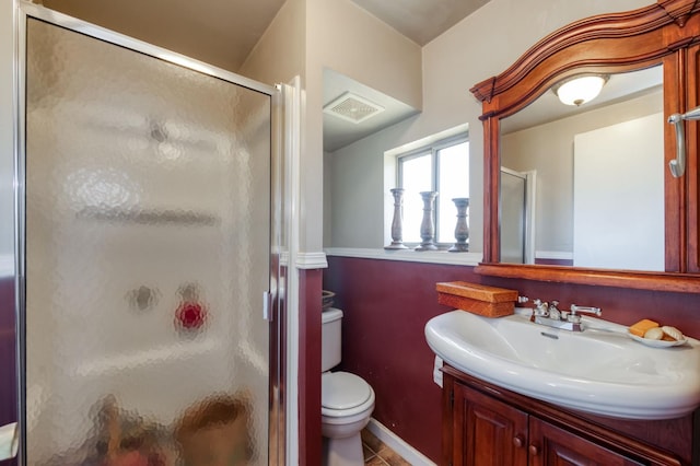 43125 Rd 80, Dinuba, CA 93618 - full bath with vanity, a stall shower, and tile patterned flooring